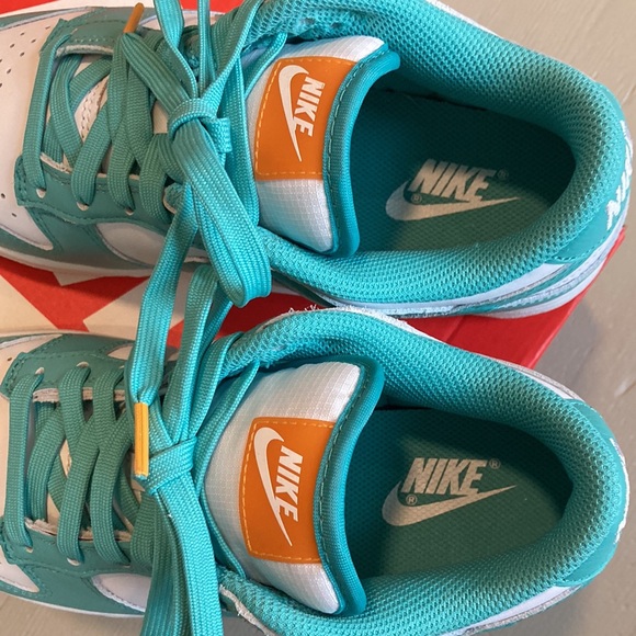 NikeNike Dunk Low Teal Zeal TEAL-KUMQUAT DV2190-100 Women's Size 7 - Picture 5 of 8